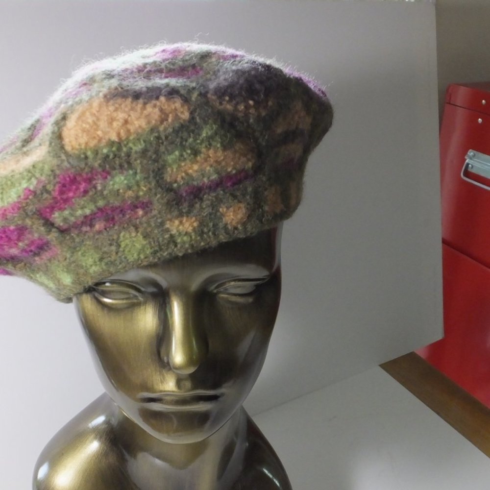 handmade felted beret